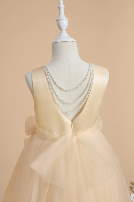 Robe Cérémonie Tulle Florale Ivoire - gallery 3