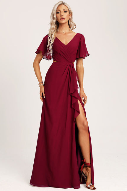 Robe Cérémonie Longue Volants Rose - gallery 6