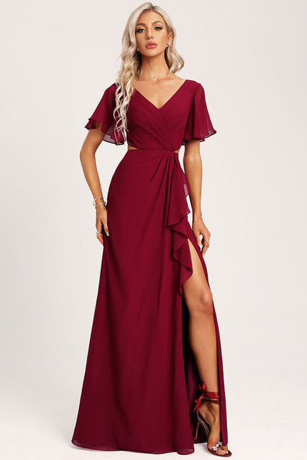Robe Cérémonie Longue Volants Rose - gallery 6