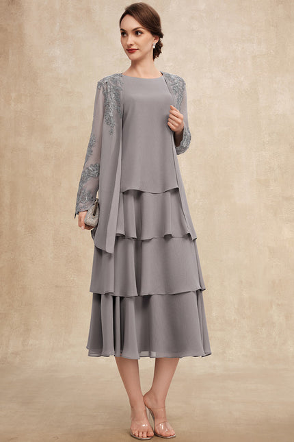 Robe Cérémonie Gris Flottant - gallery 3