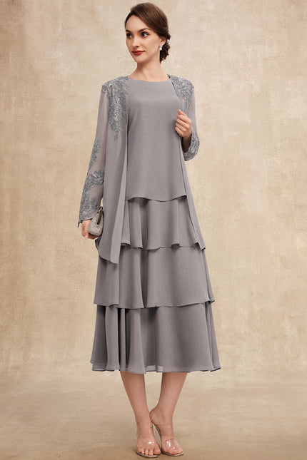Robe Cérémonie Gris Flottant - gallery 3