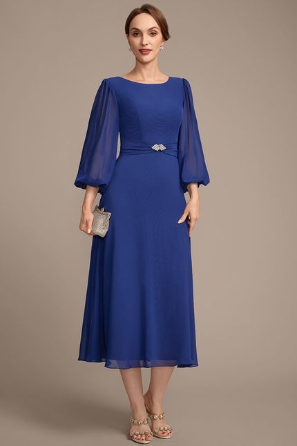 Robe Cérémonie Chiffon Bleu - gallery 5