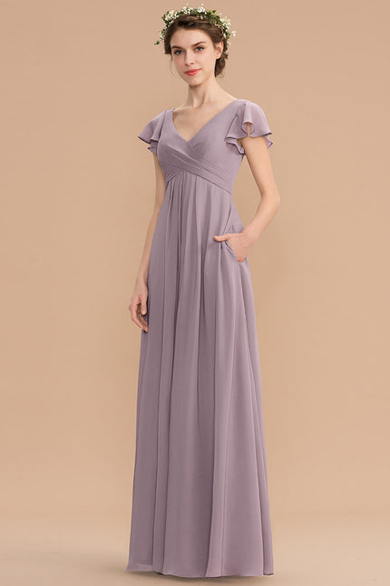 Robe Cérémonie Longue Volants Rose - gallery 3