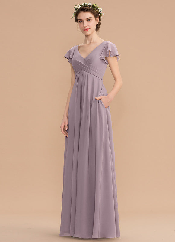 Robe Cérémonie Longue Volants Rose - gallery 3