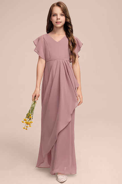 Robe Cérémonie Mousseline Bleu Pastel - gallery 1