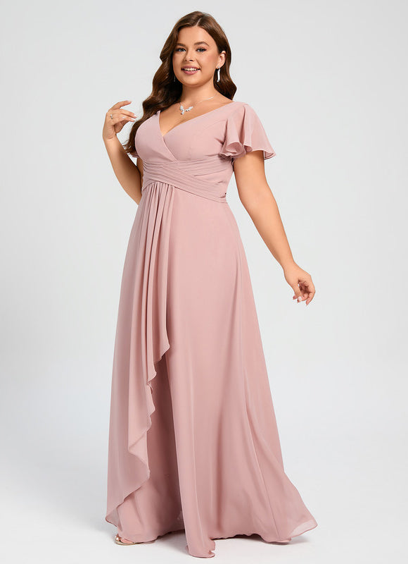 Robe Cérémonie Longue Volants Rose - gallery 9