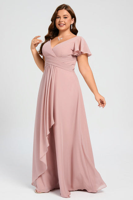 Robe Cérémonie Longue Volants Rose - gallery 9