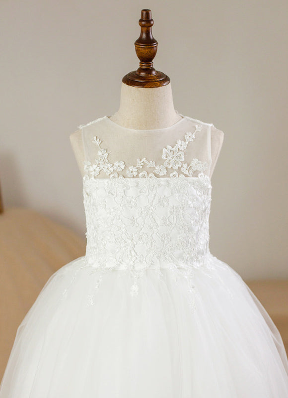 Robe Cérémonie Nuptiale Enfant Satinée - gallery 4