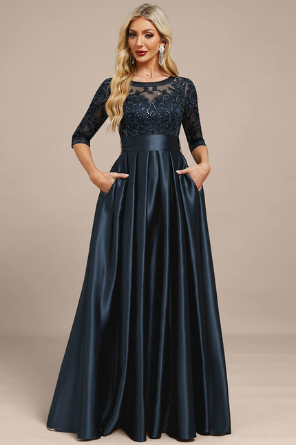 Robe Cérémonie Élégante Nuit Satinée - gallery 2
