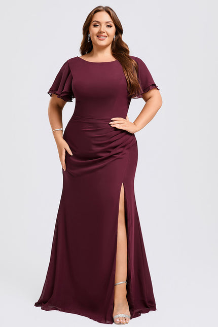 Robe Cérémonie Col Bateau Fendue - gallery 7