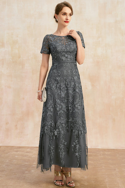 Robe Cérémonie Longue Violette Brodée - gallery 4