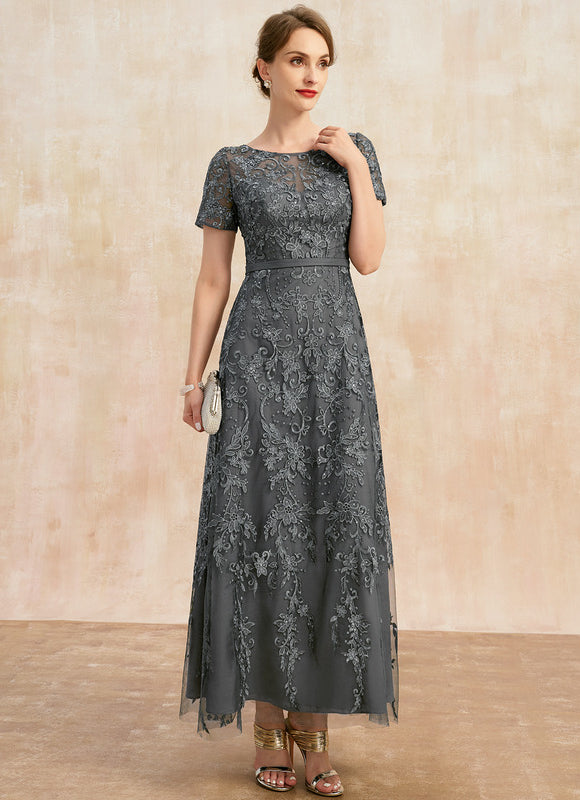 Robe Cérémonie Longue Violette Brodée - gallery 4