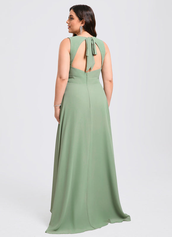 Robe Cérémonie Asymétrique Verte - gallery 9