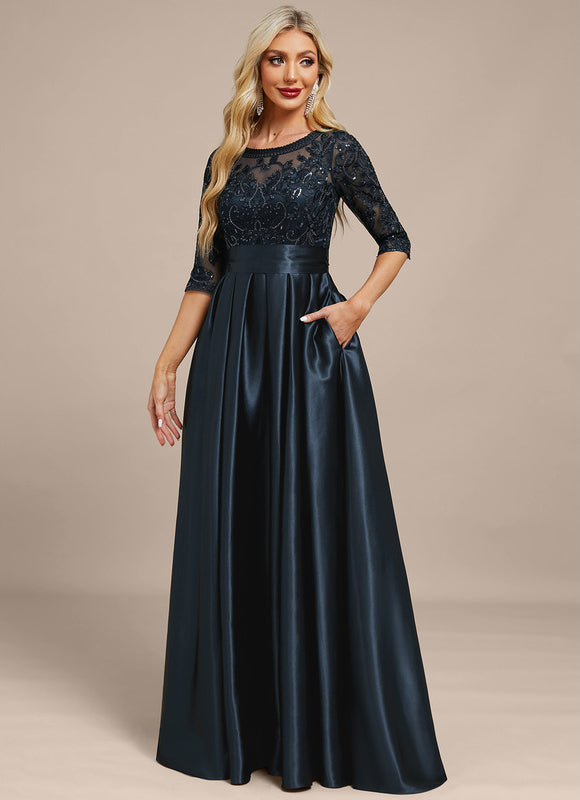 Robe Cérémonie Élégante Nuit Satinée - gallery 3