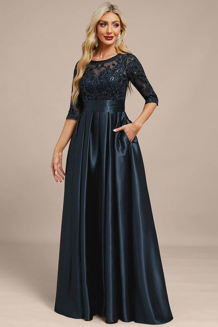 Robe Cérémonie Élégante Nuit Satinée - gallery 3