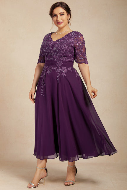 Robe Cérémonie Élegante Violet - gallery 9
