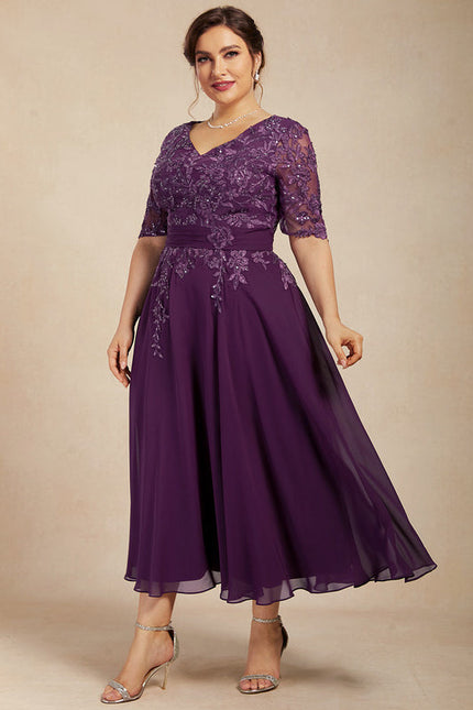 Robe Cérémonie Élegante Violet - gallery 9