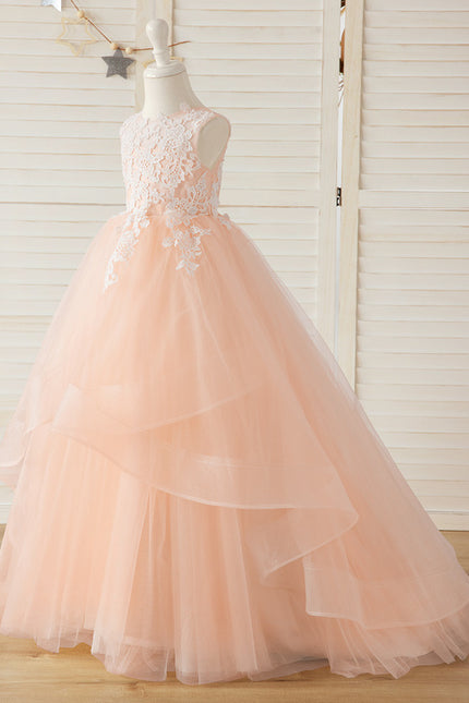 Robe Cérémonie Tulle Pêche - gallery 3