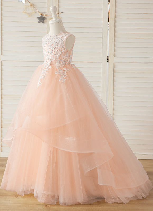 Robe Cérémonie Tulle Pêche - gallery 3