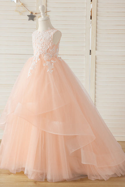 Robe Cérémonie Tulle Pêche - gallery 3
