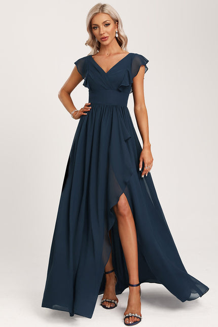 Robe Cérémonie Longue Volants Rose - gallery 1