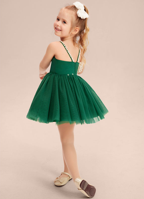 Robe Cérémonie Tulle Vert Émeraude - gallery 9
