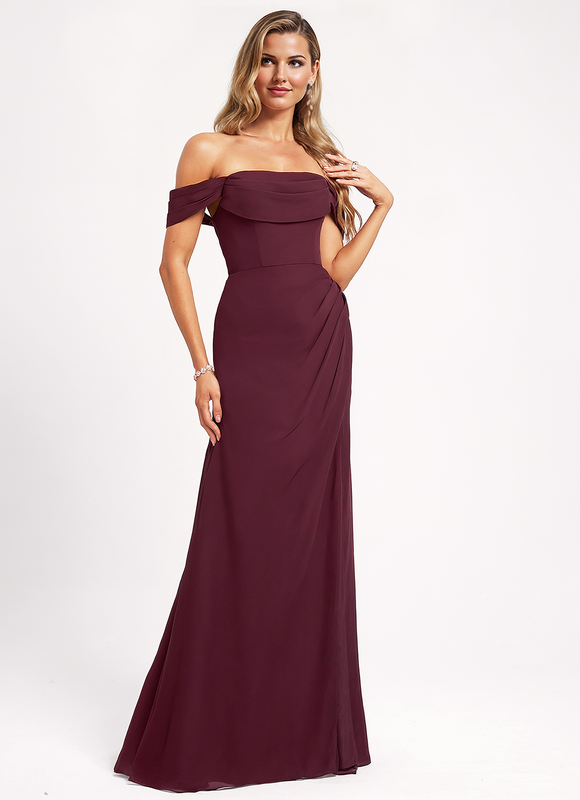 Robe Cérémonie Élégante À Décolleté - gallery 1