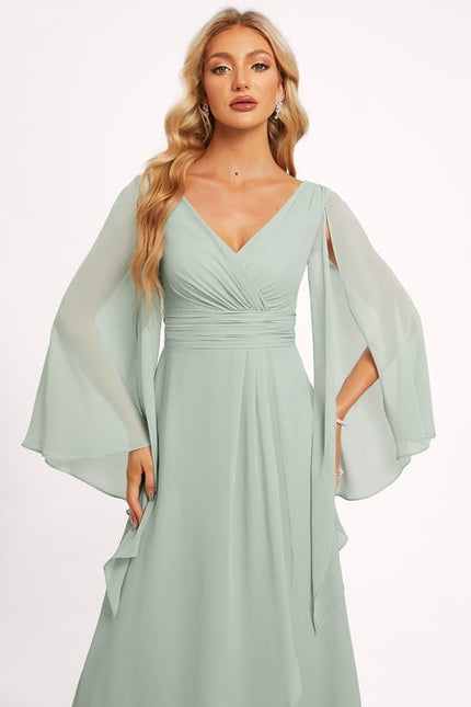 Robe Cérémonie Fluide Marine Élégante - gallery 5