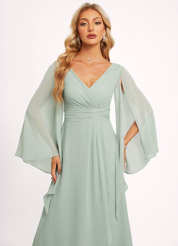 Robe Cérémonie Fluide Marine Élégante - gallery 5