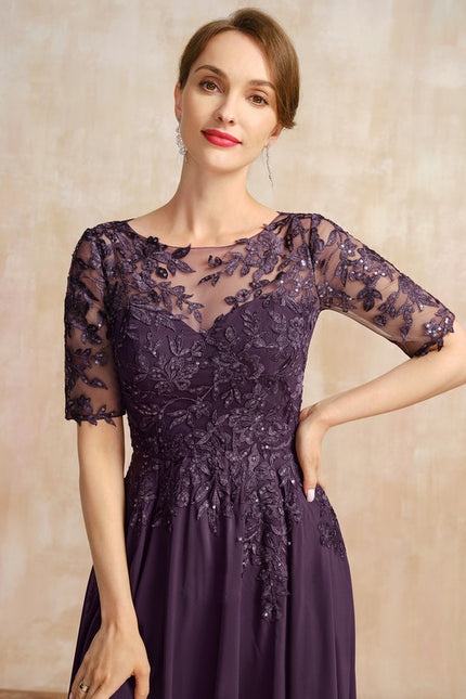 Robe Cérémonie En Dentelle Marine - gallery 2
