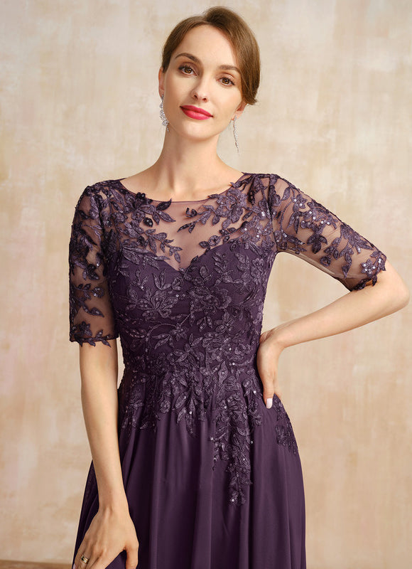 Robe Cérémonie En Dentelle Marine - gallery 2