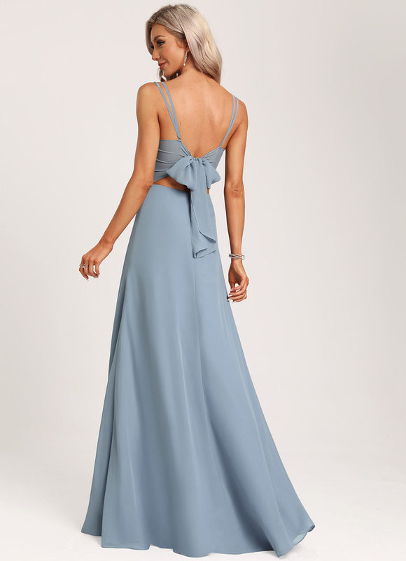 Robe Cérémonie Longue Volants Rose - gallery 5