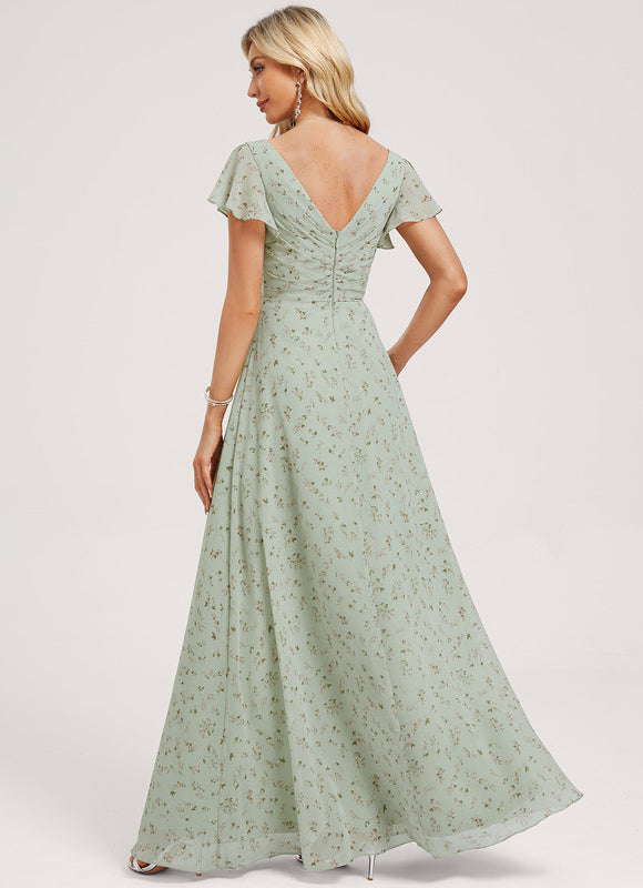 Robe Cérémonie Longue Volants Rose - gallery 4