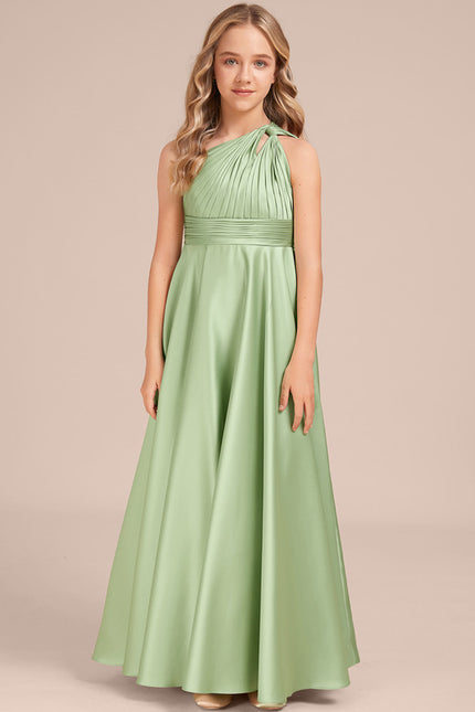 Robe Cérémonie Asymétrique Vert Tendre