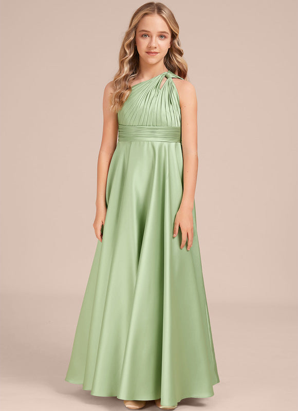 Robe Cérémonie Asymétrique Vert Tendre