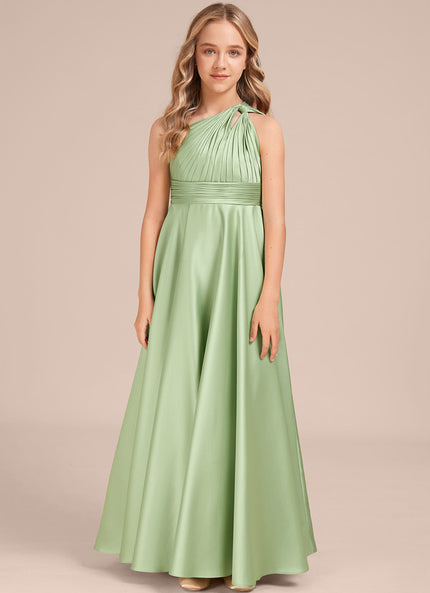 Robe Cérémonie Asymétrique Vert Tendre