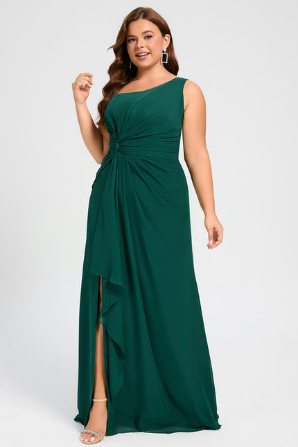 Robe Cérémonie Élégance Asymétrique Vert - gallery 9