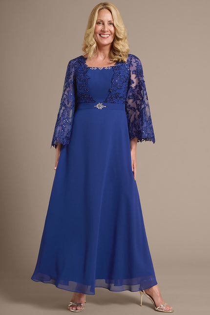 Robe Cérémonie Bleue Élégante