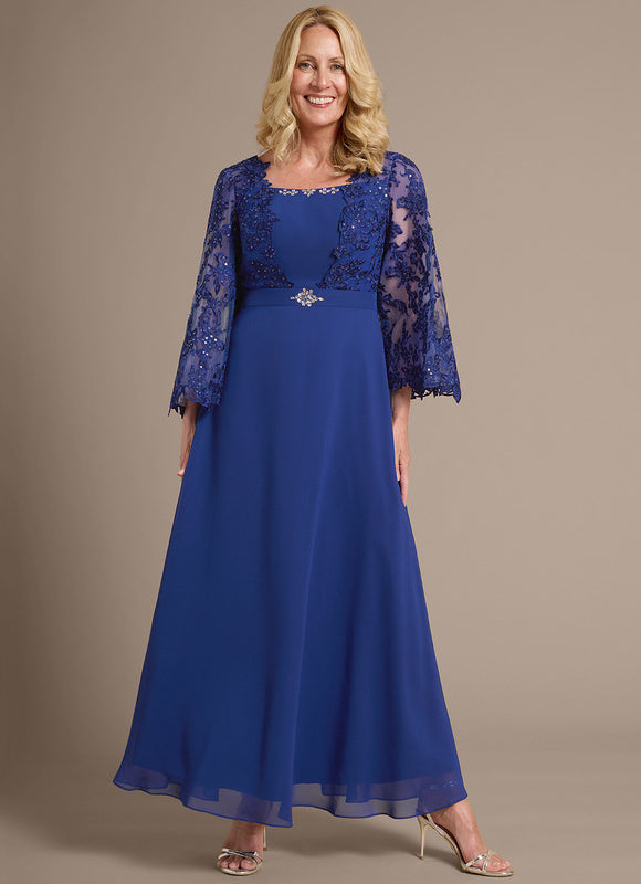 Robe Cérémonie Bleue Élégante