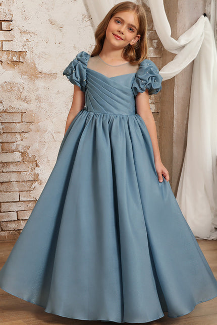 Robe Cérémonie Bleu Ciel Élégante - gallery 1