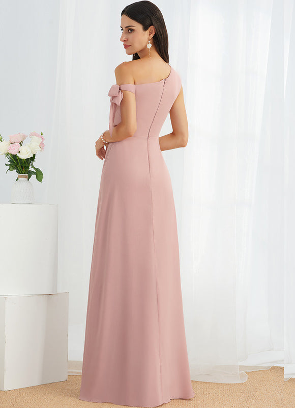 Robe Cérémonie Mousseline Rose Pâle - gallery 2