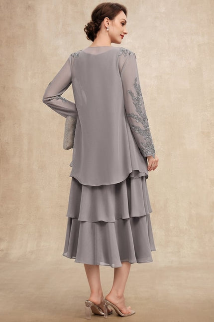 Robe Cérémonie Gris Flottant - gallery 4