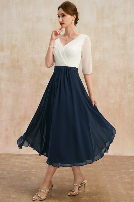 Robe Cérémonie Vaporeuse Bicolore Élégante - gallery 4