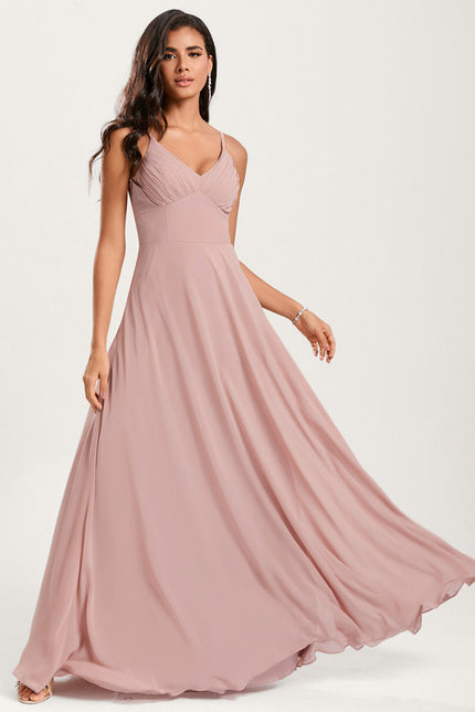 Robe Cérémonie Longue Volants Rose - gallery 3