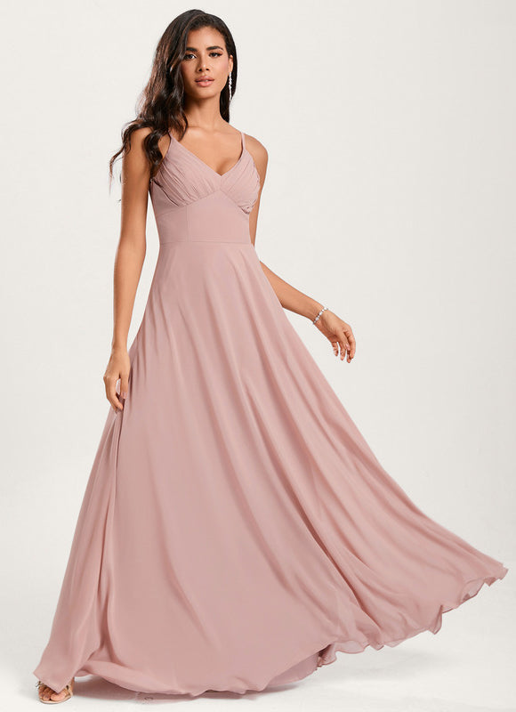 Robe Cérémonie Longue Volants Rose - gallery 3