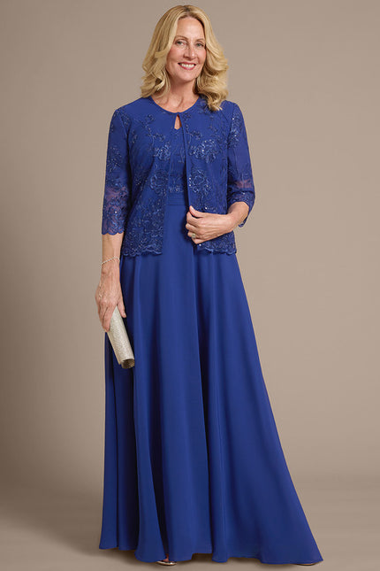 Robe Cérémonie Longue Bleu Royal