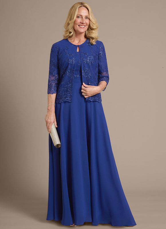 Robe Cérémonie Longue Bleu Royal