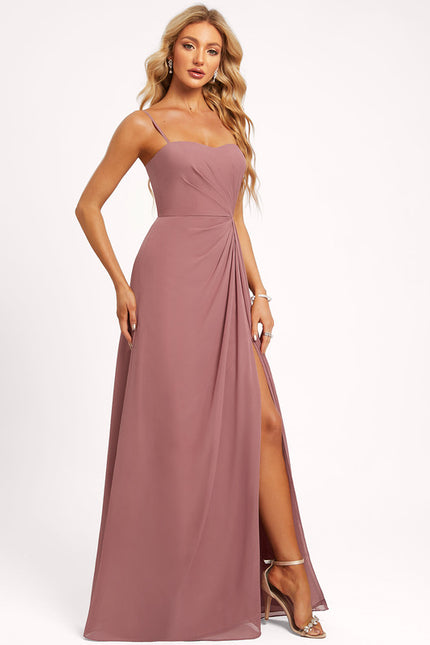 Robe Cérémonie Longue Mauve Fluide - gallery 1