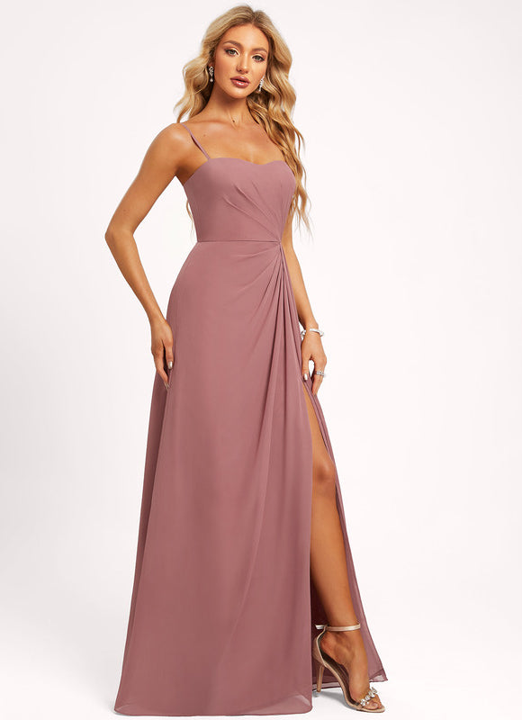 Robe Cérémonie Longue Mauve Fluide - gallery 1