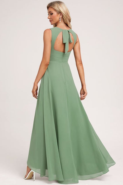 Robe Cérémonie Asymétrique Verte - gallery 2